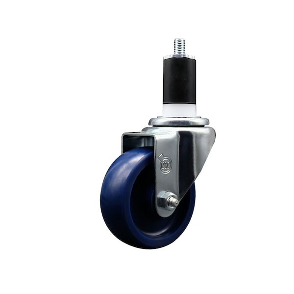 Service Caster 3.5'' SS Solid Poly Wheel Swivel 1-1/2'' Expanding Stem Caster SCC-SSEX20S3514-SPUS-112 - main